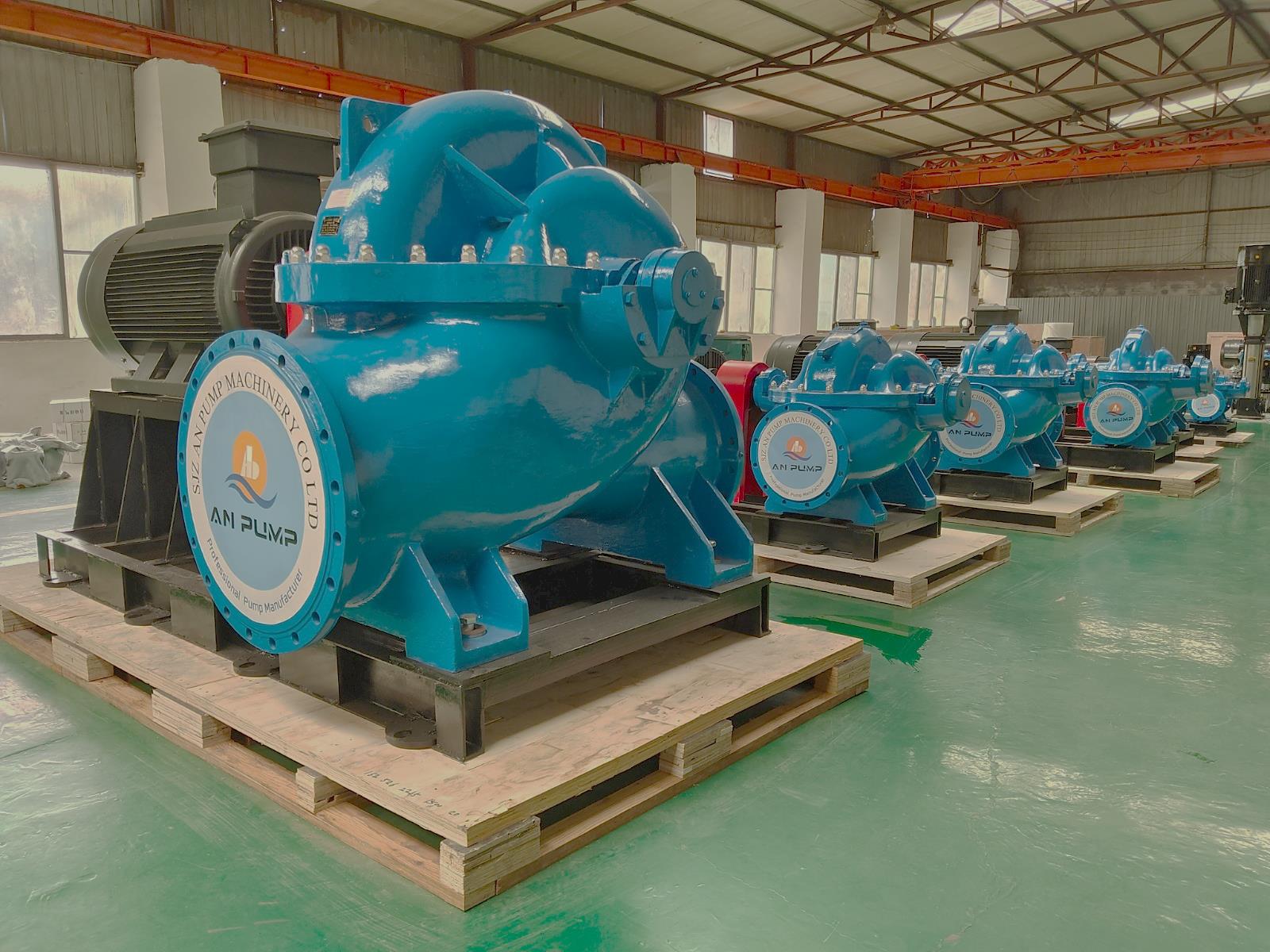 Blue industrial pumps shown in the CPS company profile